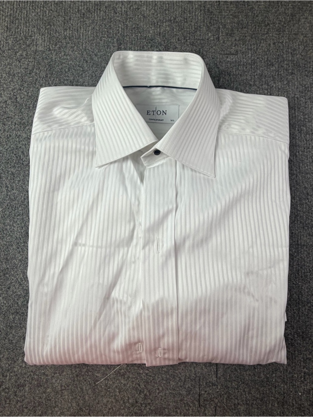 Eton Contemporary Mens 100% Long Sleeve French Cuff Tuxedo Shirt Size 37-14.5